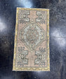 Turkish Mini Rug Oriental Hand Knotted Vintage Rug  1'8" x  3' #12043