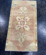 Turkish Mini Rug Oriental Hand Knotted Vintage Rug  1'6" x  2'11'' #12041