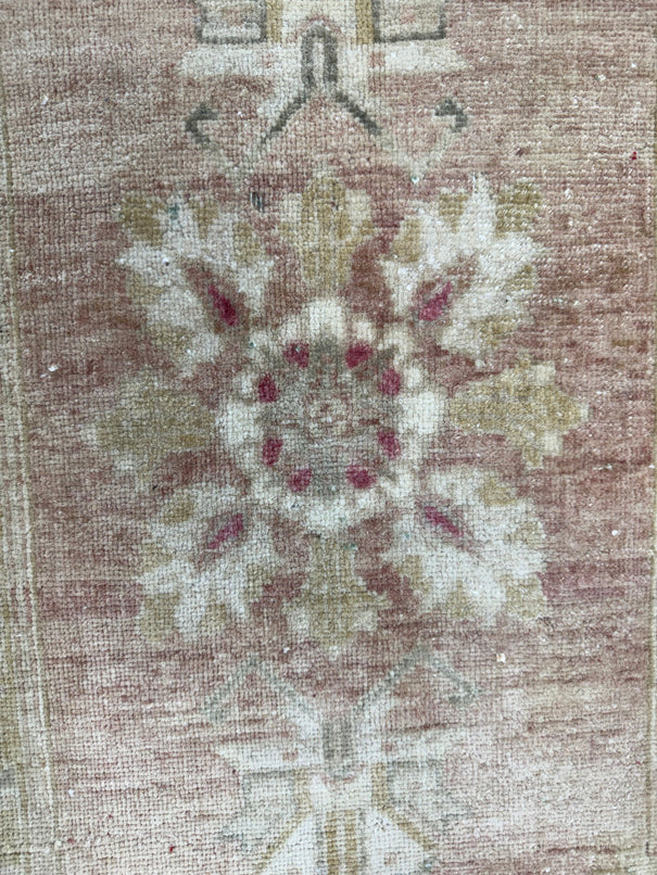Turkish Mini Rug Oriental Hand Knotted Vintage Rug  1'6" x  2'11'' #12041