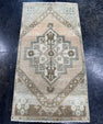 Turkish Mini Rug Oriental Hand Knotted Vintage Rug  1'7" x  2'11'' #12040