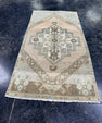 Turkish Mini Rug Oriental Hand Knotted Vintage Rug  1'7" x  2'11'' #12040