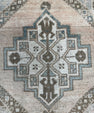 Turkish Mini Rug Oriental Hand Knotted Vintage Rug  1'7" x  2'11'' #12040