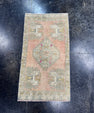 Turkish Mini Rug Oriental Hand Knotted Vintage Rug  1'8" x  3' #12038