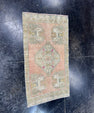 Turkish Mini Rug Oriental Hand Knotted Vintage Rug  1'8" x  3' #12038