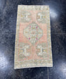 Turkish Mini Rug Oriental Hand Knotted Vintage Rug  1'8" x  3' #12038