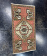 Turkish Mini Rug Oriental Hand Knotted Vintage Rug  1'6" x  2'11'' #12037
