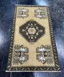 Turkish Mini Rug Oriental Hand Knotted Vintage Rug  1'7" x  2'8'' #12036