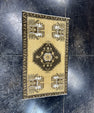 Turkish Mini Rug Oriental Hand Knotted Vintage Rug  1'7" x  2'8'' #12036