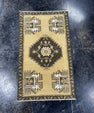 Turkish Mini Rug Oriental Hand Knotted Vintage Rug  1'7" x  2'8'' #12036
