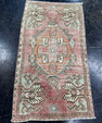 Turkish Mini Rug Oriental Hand Knotted Vintage Rug  1'7" x  2'10'' #12035