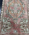 Turkish Mini Rug Oriental Hand Knotted Vintage Rug  1'7" x  2'10'' #12035