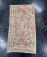 Turkish Mini Rug Oriental Hand Knotted Vintage Rug  1'7" x  2'10'' #12035