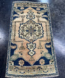 Turkish Mini Rug Oriental Hand Knotted Vintage Rug  1'10" x  3'5'' #12034