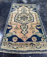 Turkish Mini Rug Oriental Hand Knotted Vintage Rug  1'10" x  3'5'' #12034