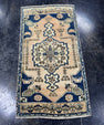Turkish Mini Rug Oriental Hand Knotted Vintage Rug  1'10" x  3'5'' #12034