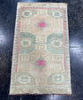Turkish Mini Rug Oriental Hand Knotted Vintage Rug  1'6" x  2'6'' #12032