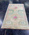 Turkish Mini Rug Oriental Hand Knotted Vintage Rug  1'6" x  2'6'' #12032