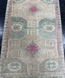 Turkish Mini Rug Oriental Hand Knotted Vintage Rug  1'6" x  2'6'' #12032
