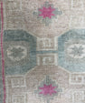 Turkish Mini Rug Oriental Hand Knotted Vintage Rug  1'6" x  2'6'' #12032