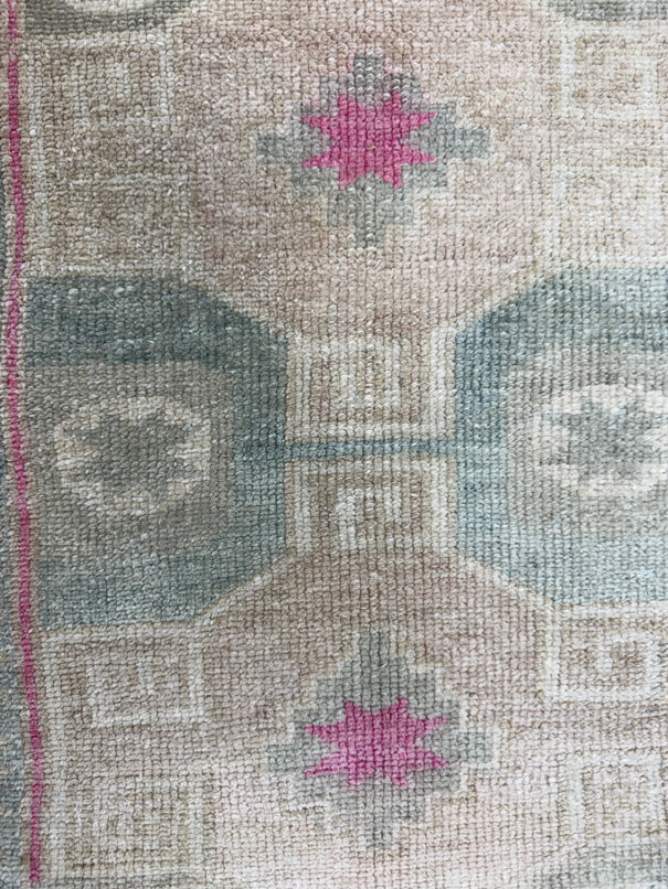 Turkish Mini Rug Oriental Hand Knotted Vintage Rug  1'6" x  2'6'' #12032