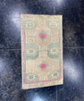 Turkish Mini Rug Oriental Hand Knotted Vintage Rug  1'6" x  2'6'' #12032