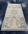 Turkish Mini Rug Oriental Hand Knotted Vintage Rug  1'7" x  3'1'' #12031
