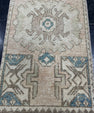 Turkish Mini Rug Oriental Hand Knotted Vintage Rug  1'7" x  3'1'' #12031