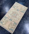 Turkish Mini Rug Oriental Hand Knotted Vintage Rug  1'7" x  3'1'' #12031