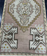 Turkish Mini Rug Oriental Hand Knotted Vintage Rug  1'7" x  3' #12030