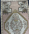 Turkish Mini Rug Oriental Hand Knotted Vintage Rug  1'7" x  3' #12030
