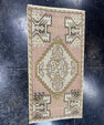 Turkish Mini Rug Oriental Hand Knotted Vintage Rug  1'7" x  3' #12030