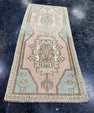 Turkish Mini Rug Oriental Hand Knotted Vintage Rug  1'6" x  3'5'' #12029