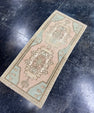 Turkish Mini Rug Oriental Hand Knotted Vintage Rug  1'6" x  3'5'' #12029