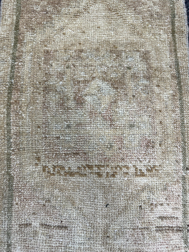 Turkish Mini Rug Oriental Hand Knotted Vintage Rug  1'5" x  2'10'' #12028