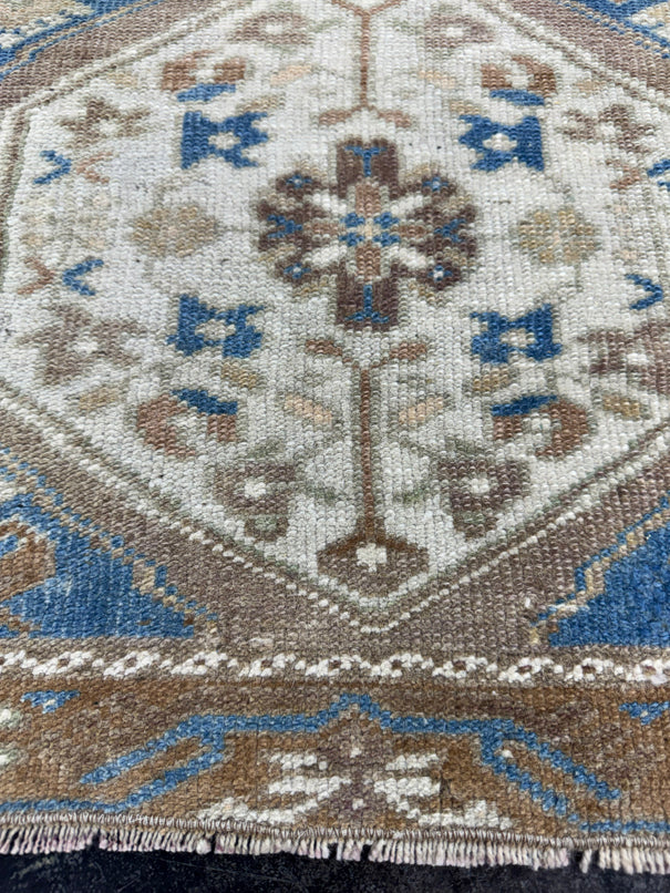 Turkish Mini Rug Oriental Hand Knotted Vintage Rug  2'4" x  1'10'' #12019