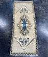Turkish Mini Rug Oriental Hand Knotted Vintage Rug  1'7" x  3'10'' #12027
