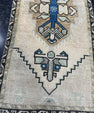 Turkish Mini Rug Oriental Hand Knotted Vintage Rug  1'7" x  3'10'' #12027