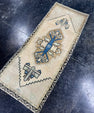Turkish Mini Rug Oriental Hand Knotted Vintage Rug  1'7" x  3'10'' #12027
