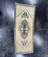 Turkish Mini Rug Oriental Hand Knotted Vintage Rug  1'7" x  3'10'' #12027