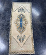 Turkish Mini Rug Oriental Hand Knotted Vintage Rug  1'7" x  3'10'' #12027