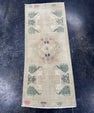 Turkish Mini Rug Oriental Hand Knotted Vintage Rug  1'6" x  3'6'' #12026