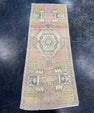 Turkish Mini Rug Oriental Hand Knotted Vintage Rug  1'6" x  3'8'' #12023
