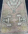 Turkish Mini Rug Oriental Hand Knotted Vintage Rug  1'6" x  3'8'' #12023