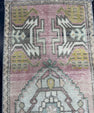 Turkish Mini Rug Oriental Hand Knotted Vintage Rug  1'6" x  3'8'' #12023