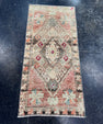 Turkish Mini Rug Oriental Hand Knotted Vintage Rug  1'6" x  3'2'' #12024
