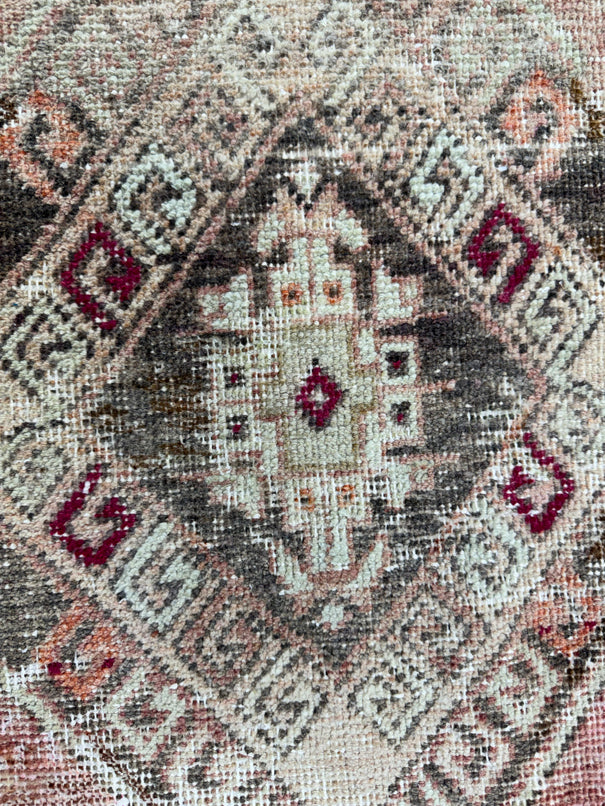 Turkish Mini Rug Oriental Hand Knotted Vintage Rug  1'6" x  3'2'' #12024