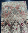 Turkish Mini Rug Oriental Hand Knotted Vintage Rug  1'6" x  3'2'' #12024