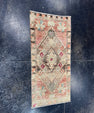 Turkish Mini Rug Oriental Hand Knotted Vintage Rug  1'6" x  3'2'' #12024