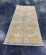 Turkish Mini Rug Oriental Hand Knotted Vintage Rug  1'4" x  2'11'' #12016