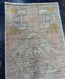 Turkish Mini Rug Oriental Hand Knotted Vintage Rug  1'4" x  2'11'' #12016
